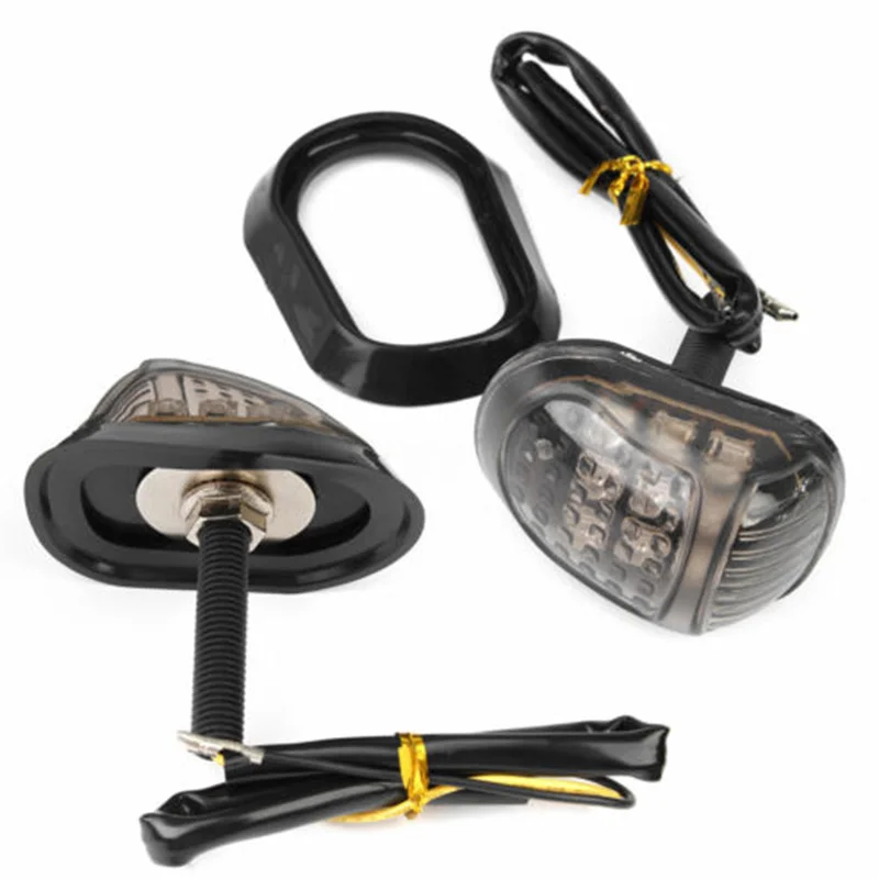 9 LED Motorcycle lights Waterproof 1 pair Left & Right Turn Signal 12V Amber
