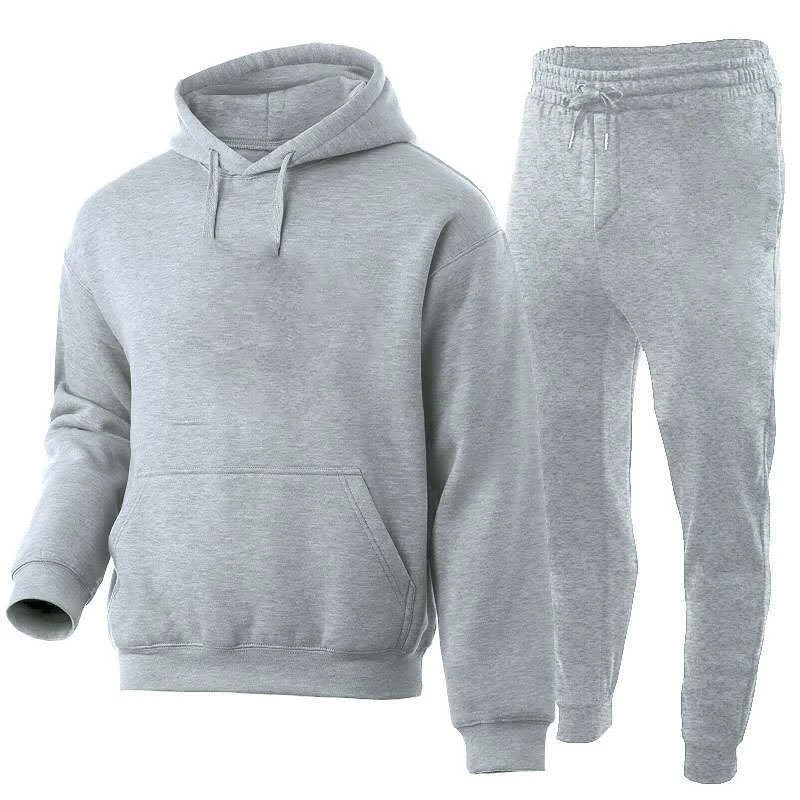2023 Spring Autumn Men 2 Piece/Set Sweatshirt + Sweatpants Casual Streetwear Tracksuit Set Hoodie Trousers Men Clothing