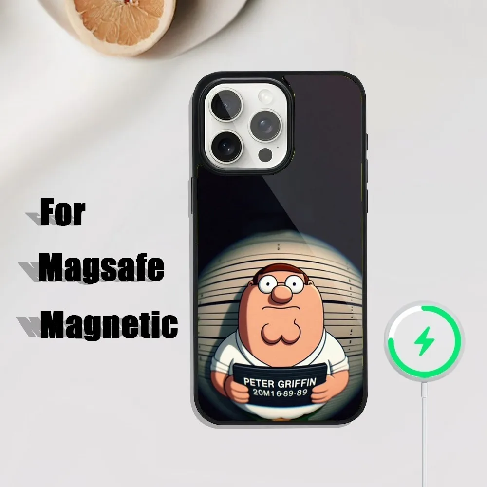 P-PeterS Family G-Guy Phone Case For iPhone 16 15 14 13 12 11 Plus Pro Max Mini Magsafe Magnetic Wireless Charging