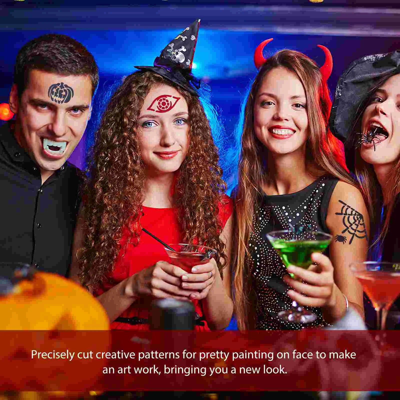 23-шт. краска для лица детский шаблон рисования на Хэллоуин верхнее пальто