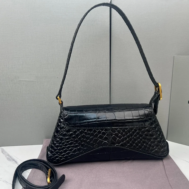 

High-quality crocodile handbag fashion female purse designer armpit bag retro shoulder bag casual solid color crossbody bag