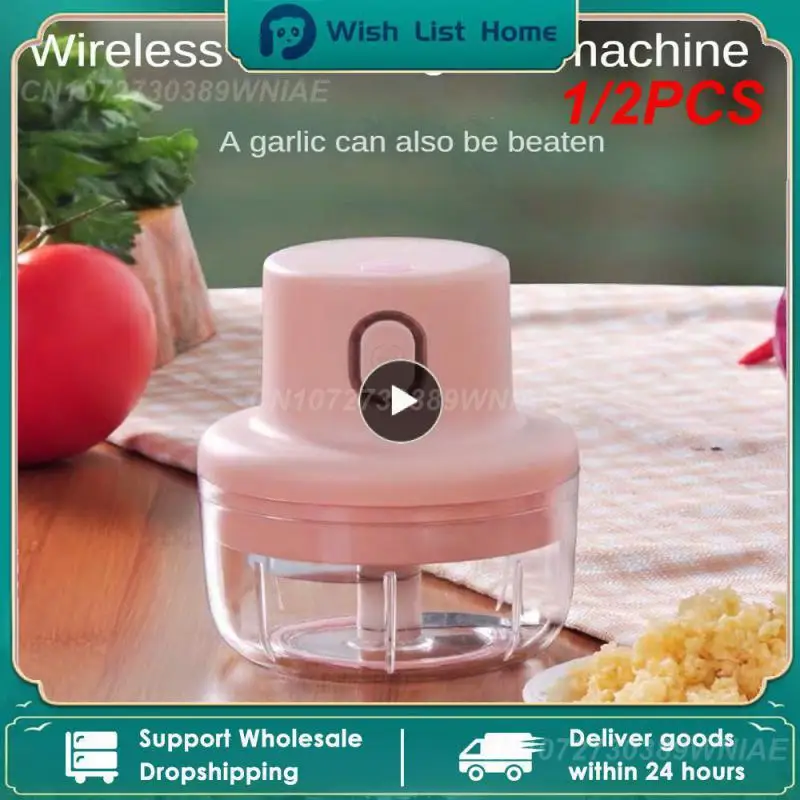 

1/2PCS Mini Electric Garlic Masher Machine 100/250ml Food Processor for Black Pepper Chili Vegetable Nuts Kitchen Tools