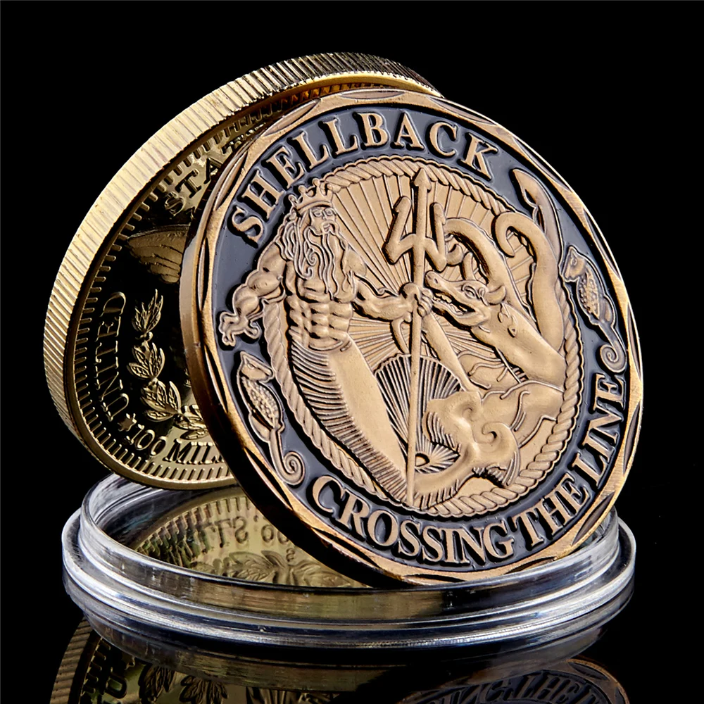 

Медная памятная монета SMJY Shellback