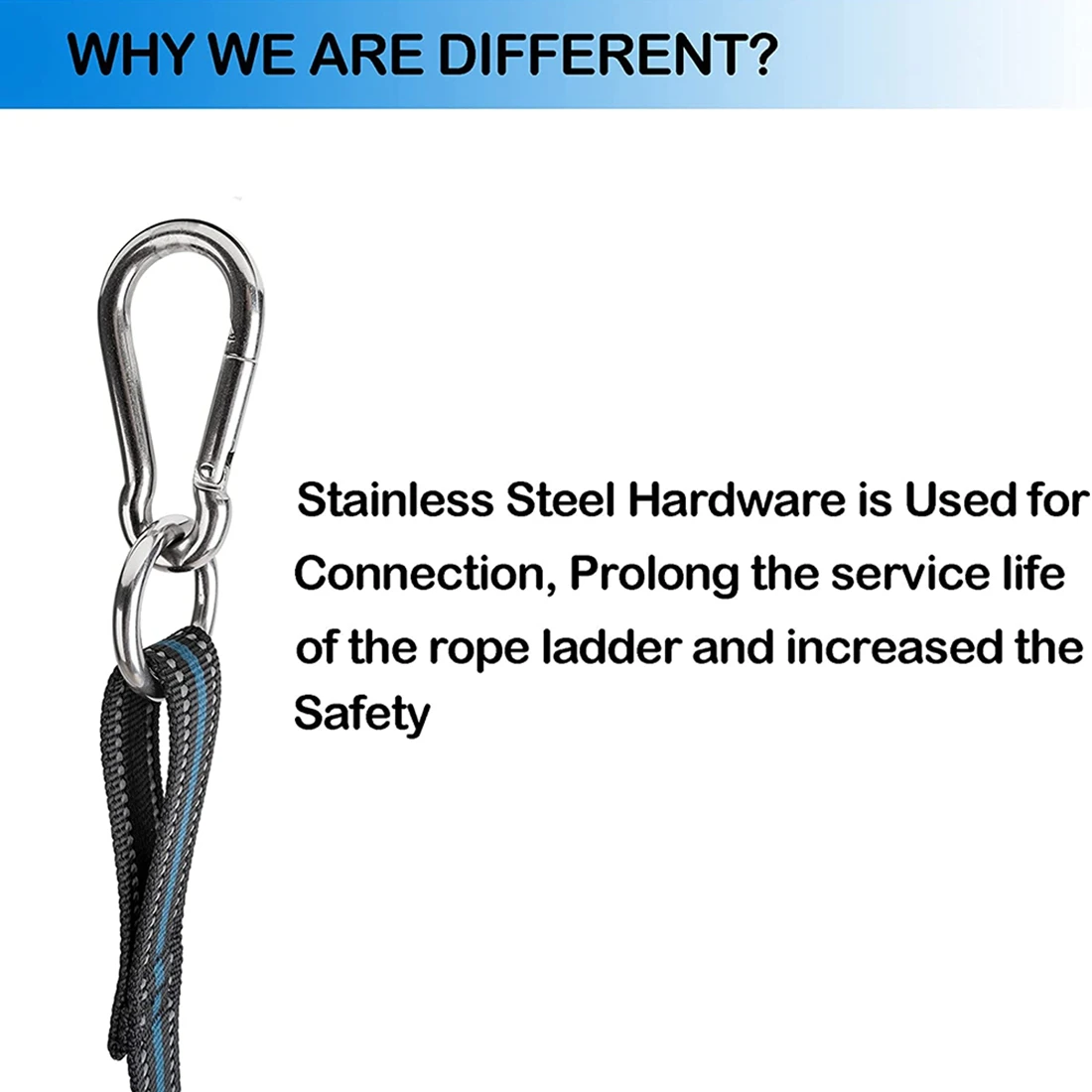 Веревочная лестница для надувной лодки каяка моторной каноэ (3 шага)