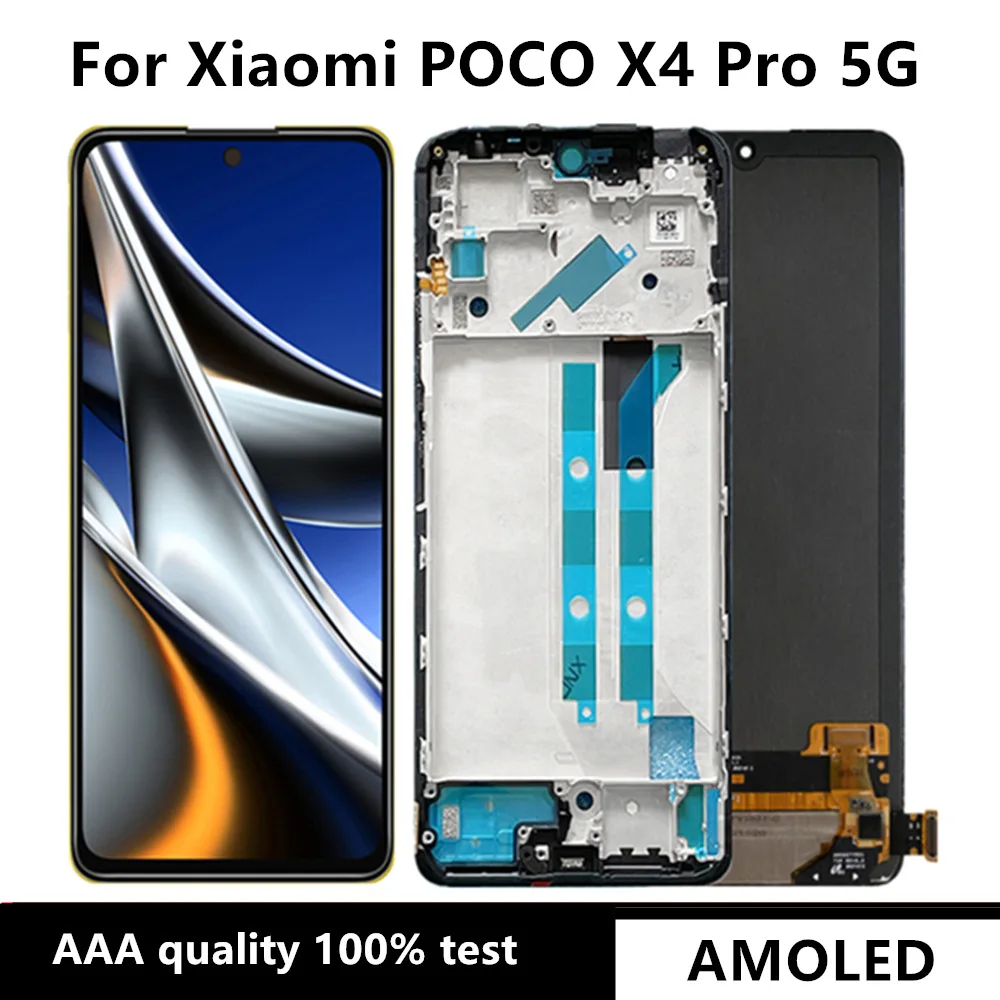 

Amoled-экран для Xiaomi POCO X4 Pro 5G 2201116PG, ЖК-экран, сенсорный дигитайзер в сборе