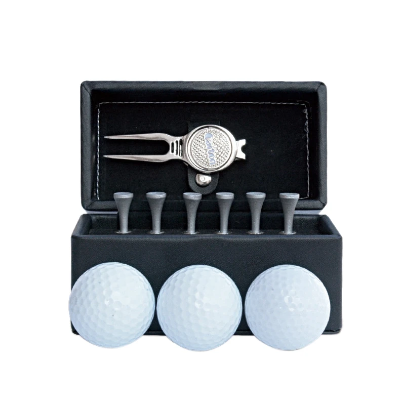 

Caiton 11 Piece Golf Gift Set With 6 Golf Tacks 3 Golf Balls 1 Turf Restoration Tool Leather Case Set Golf Training Accessories