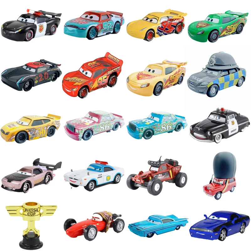 

Cars 2 lightning McQueen Disney Cars Pixar Toys 1:55 Diecast Metal Model Chick Hicks King Ramone Hudson Child boy Birthday Gift