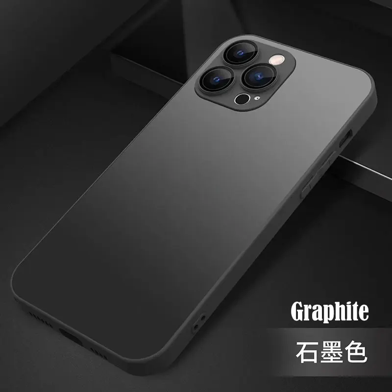 

AG Silicone Matte Glass Case For Phone 14 13 12 11 Pro Max ProMax Plus，Frosted Glass Phone Case With Integrated lens Film