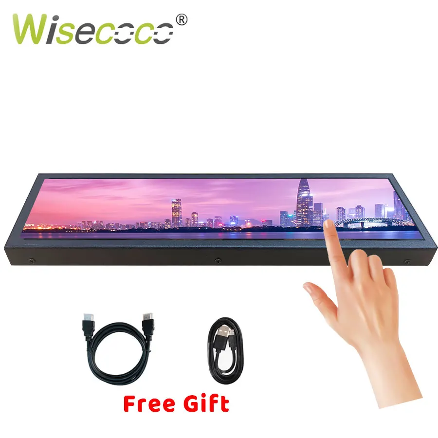 ЖК-монитор Wisecoco диагональю 8 дюйма с длинной полосой 1920x480 Aida64 дисплей s HSD088IPW1