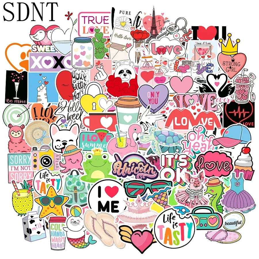 100 шт. водонепроницаемые наклейки для ноутбука скейтборда гитары чемодана