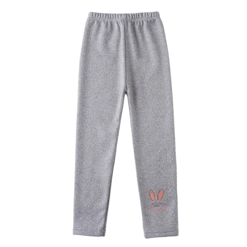 

Осенне-зимние детские леггинсы для девочек, однотонные плотные штаны с мультяшным рисунком, Детские удобные теплые брюки, детские брюки для...