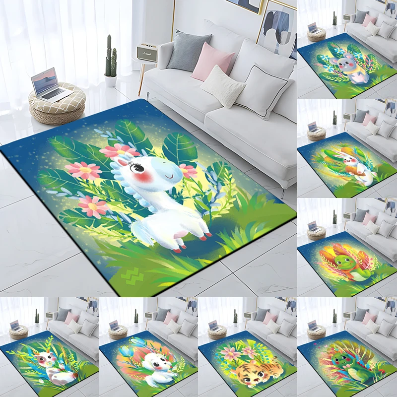 

Cartoon Lovely Animal 12 Zodiac non slip carpet yoga mat home decor Picnic mat living room play mat doormat room decor floor mat