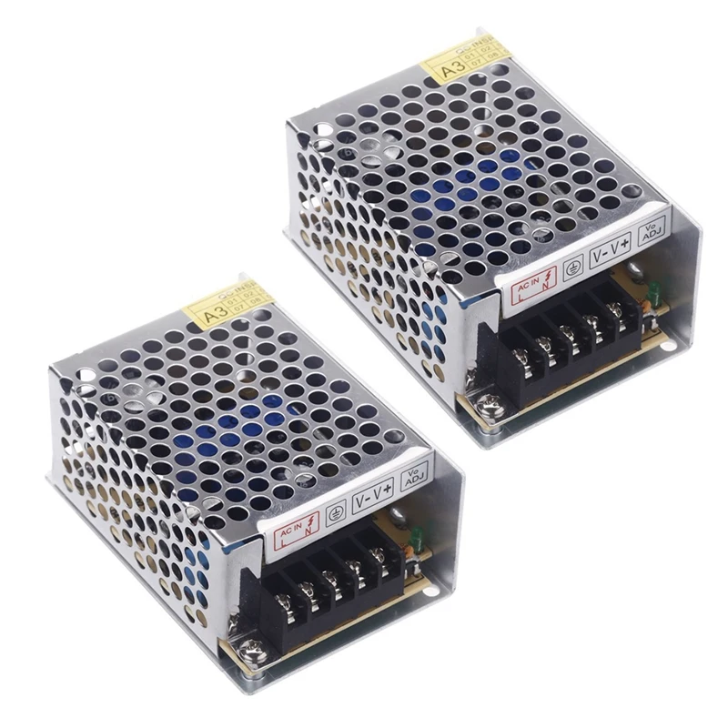 

2X AC 100V - 240V To DC 5V 5A 25W DC Voltage Converter Switches Power Supply Part For Guided Stripes