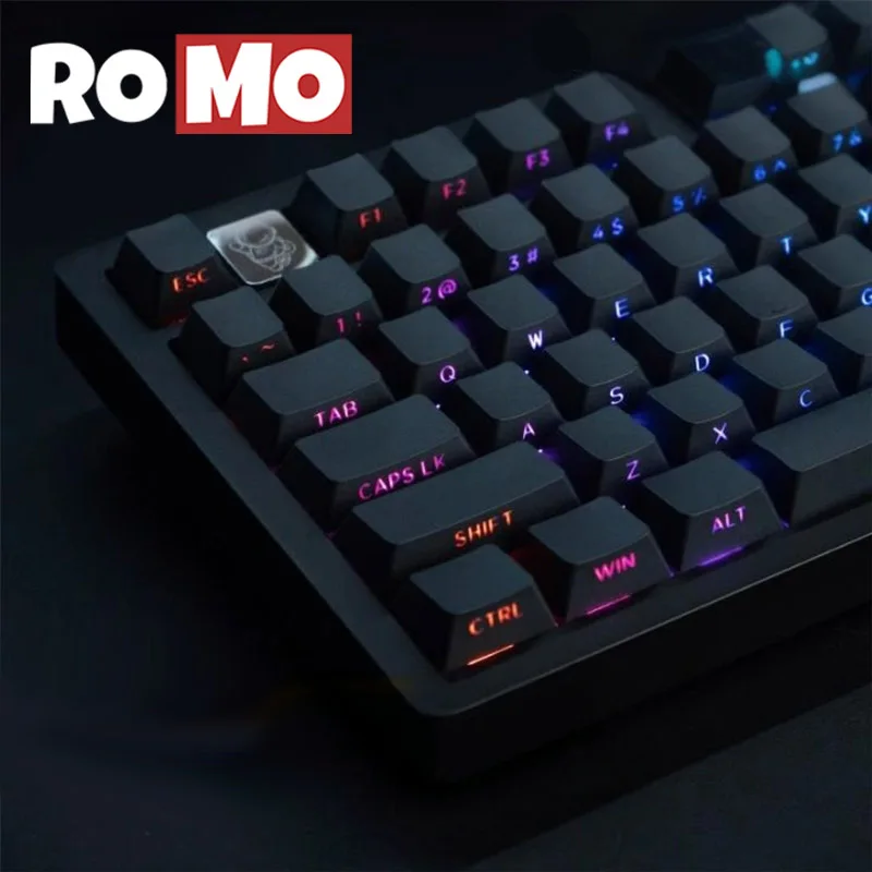 Прозрачные колпачки для клавиш Leobog с гравировкой по бокам оригинальная