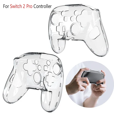 Прозрачная игровая ручка контроллера для Switch 2 Pro, удобный кронштейн, держатель для Switch 2 Pro, аксессуары