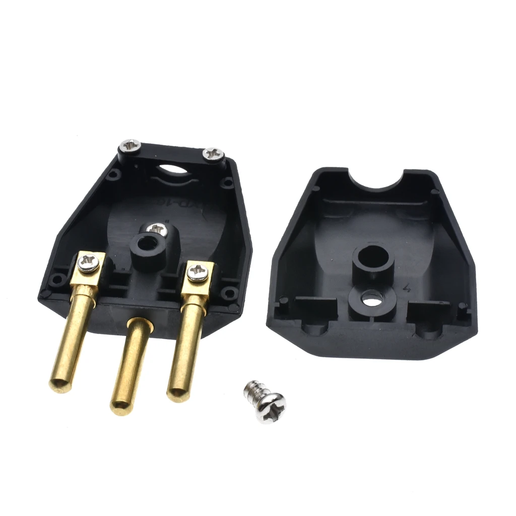 Съемный штекер питания Swiss вилка подключения 10A 250V 3 контакта тип J