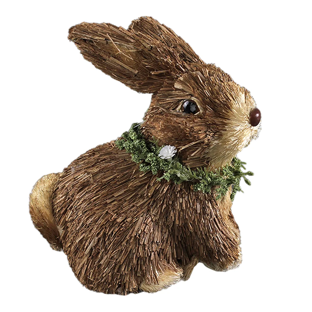 

Easter Decoration Easter Decorations Home Sculpture Easter Gift Christmas Figurine Grass Standing Rabbit Statue
