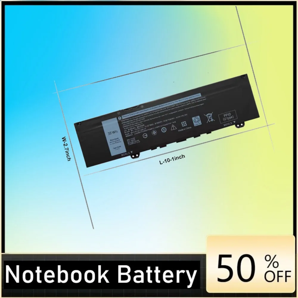 Фото Аккумулятор F62G0 для Dell Inspiron 13 7373 7386 2 в 1 5370 7370 7380 P83G P87G Vostro 5370, замена 39DY5 RPJC3 №4
