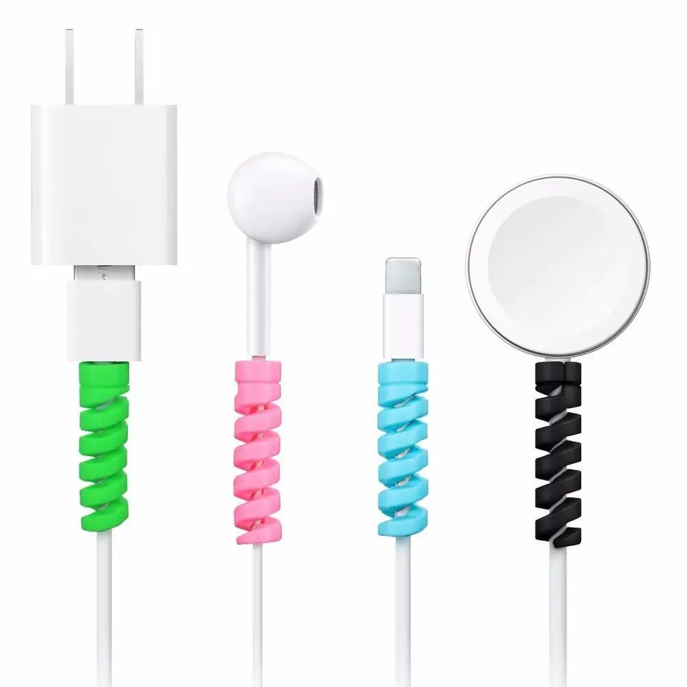 

2Pcs Charging Cable Protector Saver Cover For Apple iPhone USB Charger Cable Cord Adorable Protective Sleeve For Phones Cable