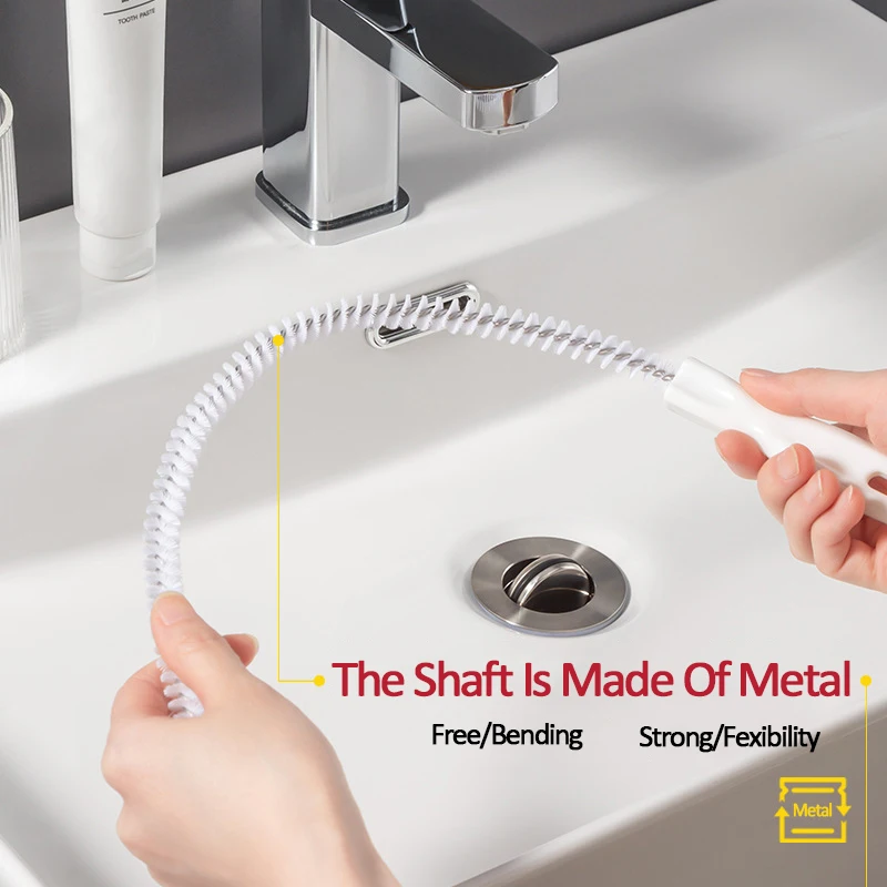 45CM Pipe Dredging Brush Home Bendable Sink Tub Toilet Dredge Snake Sewer Flexible Cleaner Clogged Hole Remover Tool |