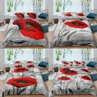 luxury duvet cover set bedding set bed flower printed home textile quilt cover soft bed cover set queen king twin single size