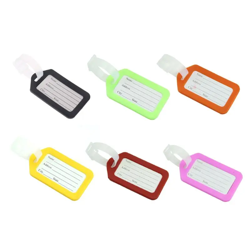

Plastic Travel Luggage Suitcase Baggage Travelbag Address Lable Tags Useful