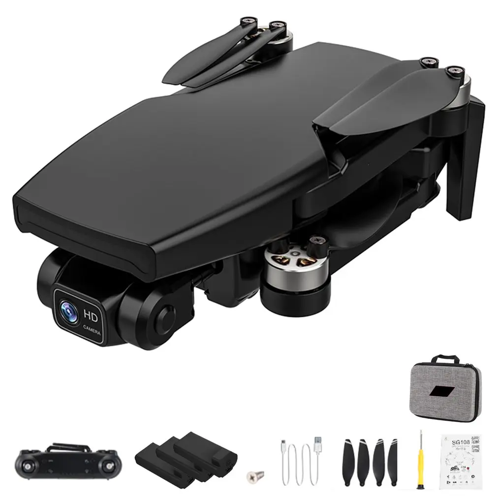 Квадрокоптер SG108 PRO 4K с 2-осевым шарнирным подвесом и GPS, 26 минут
