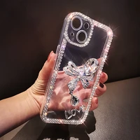 diamond luxury transparent with diamond phone case phone case for iphone 11 12 13 luxury butterfly case for iphone 12 13 pro max