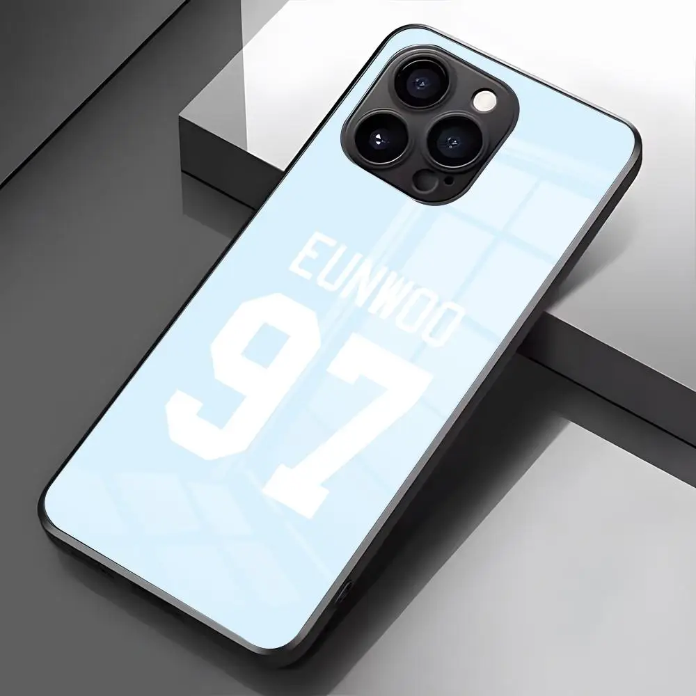 Фото Чехол для телефона Singer C-Cha EunWooS для iPhone 17 Pro Max 16 15 14 Pro Max 13 11 X Xs Xr 8 7Plus, стеклянная накладка №3