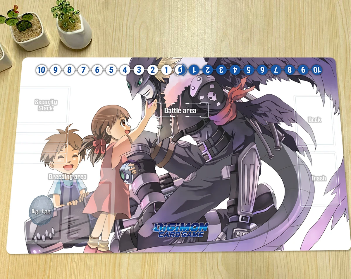 

Игровой коврик Digimon Beelzemon Tamer, DTCG, игровой коврик для настольных игр, Аниме Коврик для мыши, резиновый Настольный коврик, зоны, бесплатная сумк...