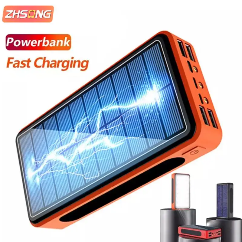 

50000mAh Power Bank Large Capacity Portable Charger External Battery Fast Charger Outdoor Camping Trips Lights for Xiaomi IPhone