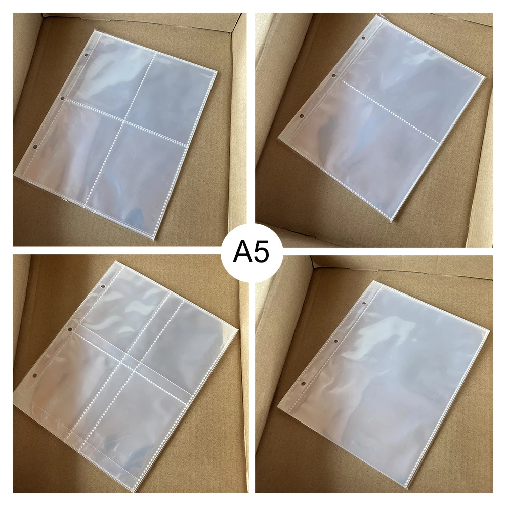 

A5 3 Ring Photocard Binder Sleeves Double Sided 1 2 3 4 Pocket Sleeves Clear PVC Free Kpop Binder Photo Album Refill Pages 10x15
