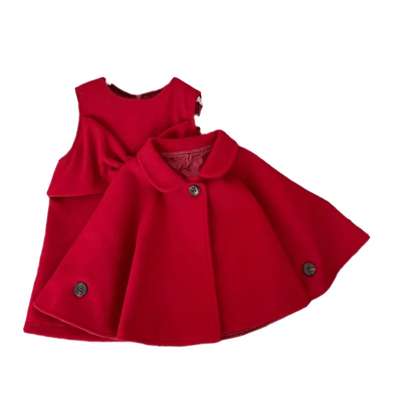 【Доставка за секунду】Детская одежда Зимняя новогодняя для девочек Красный