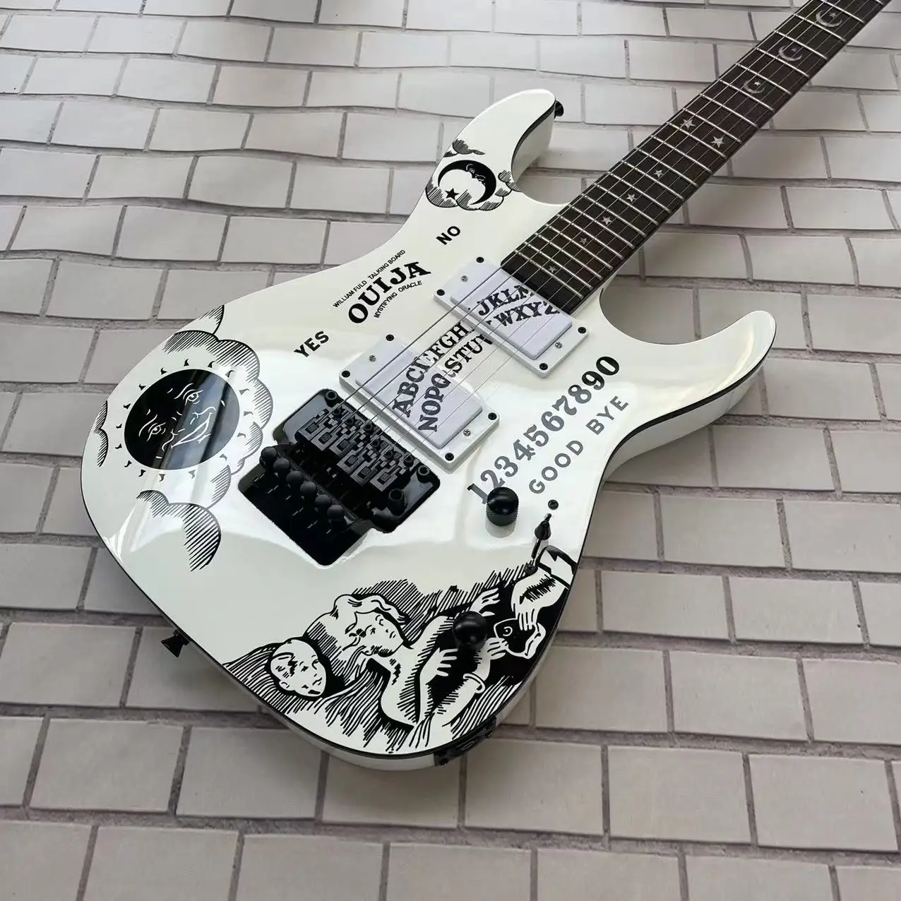 6-струнная интегрированная электрогитара 202 ESP active pickup черный корпус с высоким