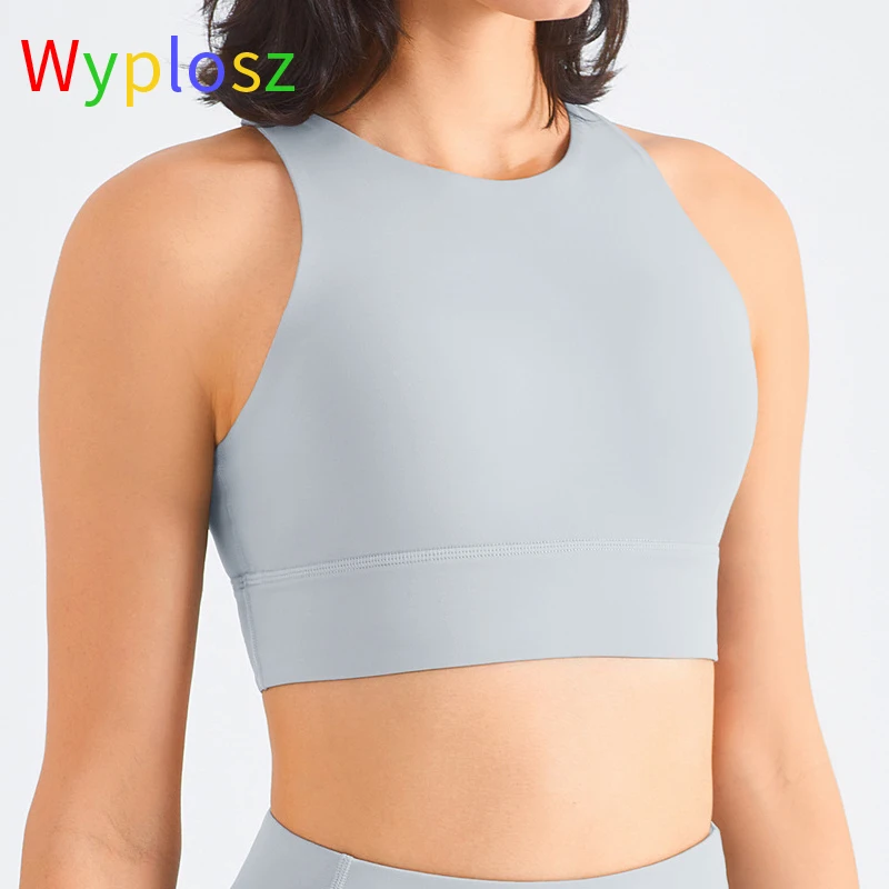 Wyplosz Summer Women Sport Bra Fitness Workout Top Sutian Feminino Comfortable High Strength Shockproof High Collar Anti Tarnish