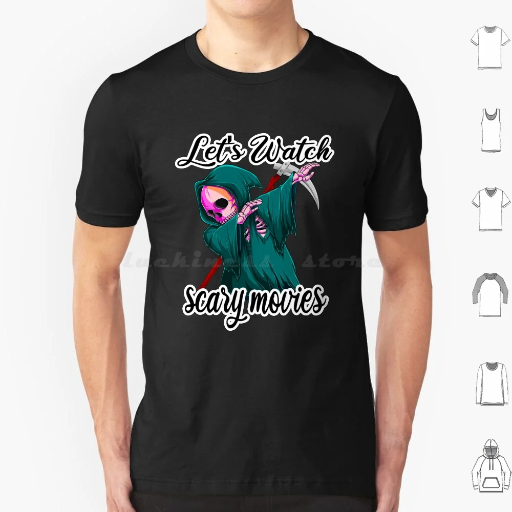 Давайте смотреть страшные фильмы крик ужас футболка большого размера 100% хлопок аномальные Страшные Ужасы и страшное любопытство за ужас