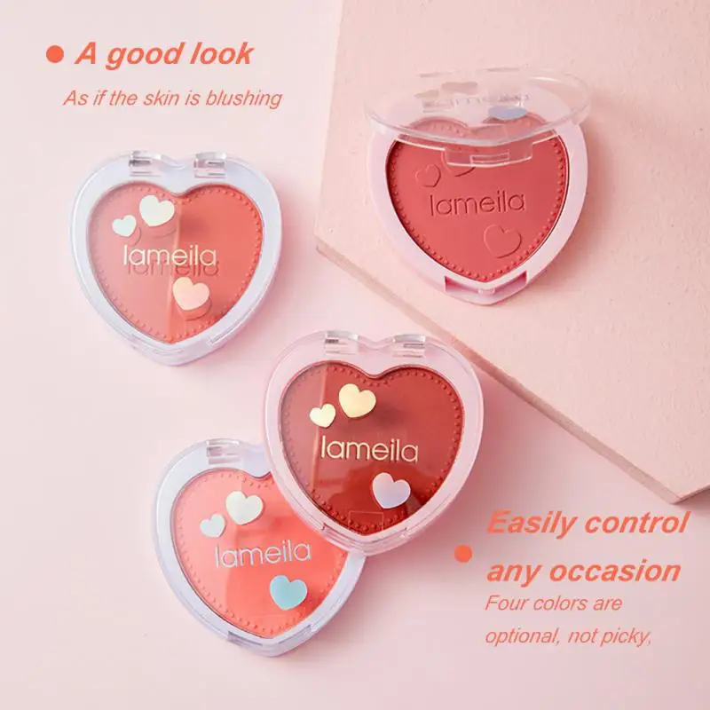 

4 Color Blush Cream Love Palette Blusher Girl Blush Peach Cream Long-lasting Lip Cheek Eye Multi-use Blusher Make-up For Women