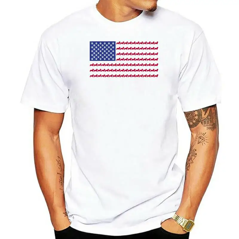

Corgi T-Shirt Patriotic Flag 4th Of July Dog Tee Fitted Group T Shirt Cotton Young Tops Tees Party