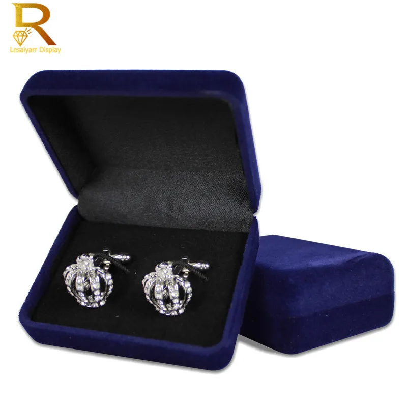 Черные Бархатные Запонки С Подарочной Коробкой Мужская Рубашка Держатель Gemelos