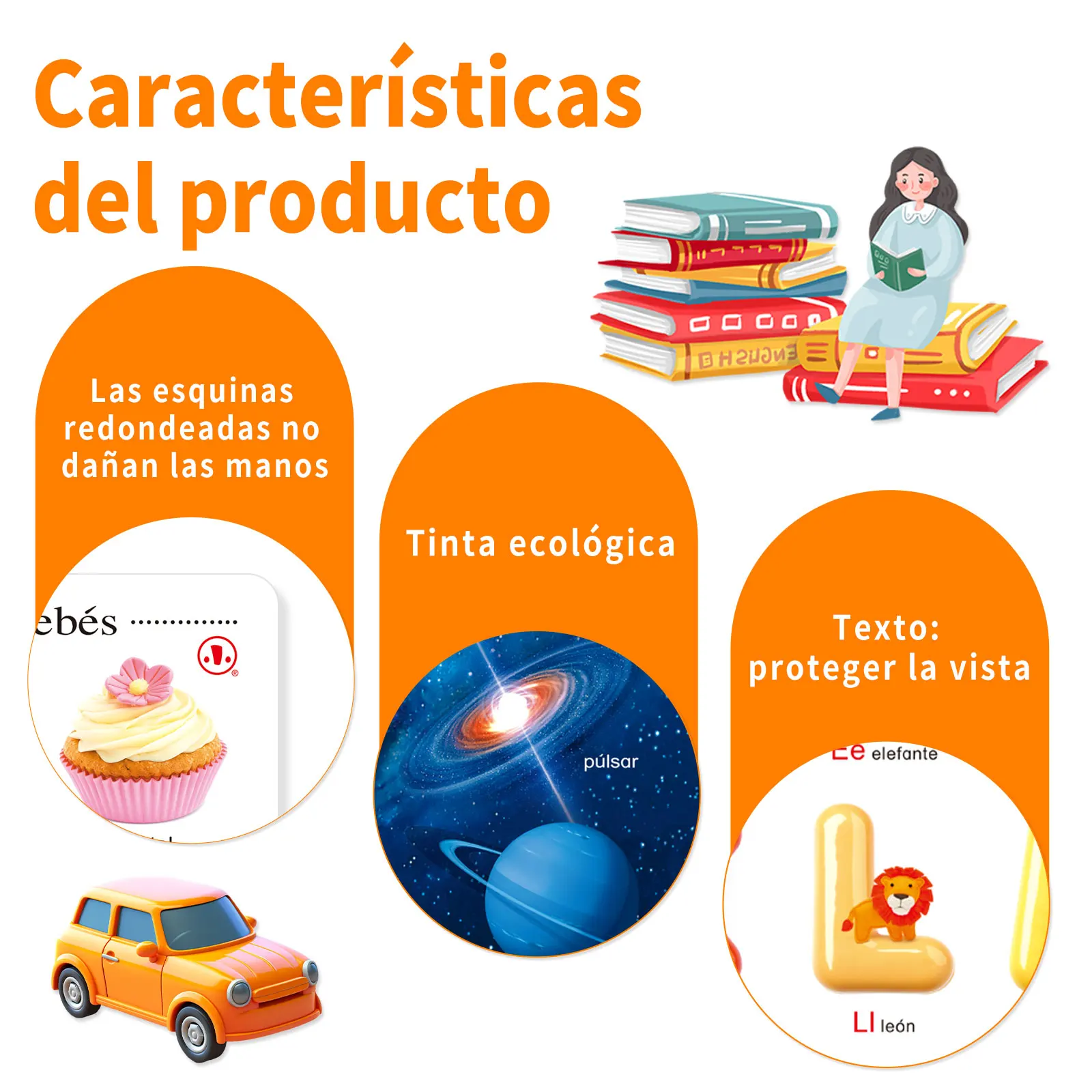 1 Набор из 2 обучающих книжки для обучения изучению объектов в испанском стиле