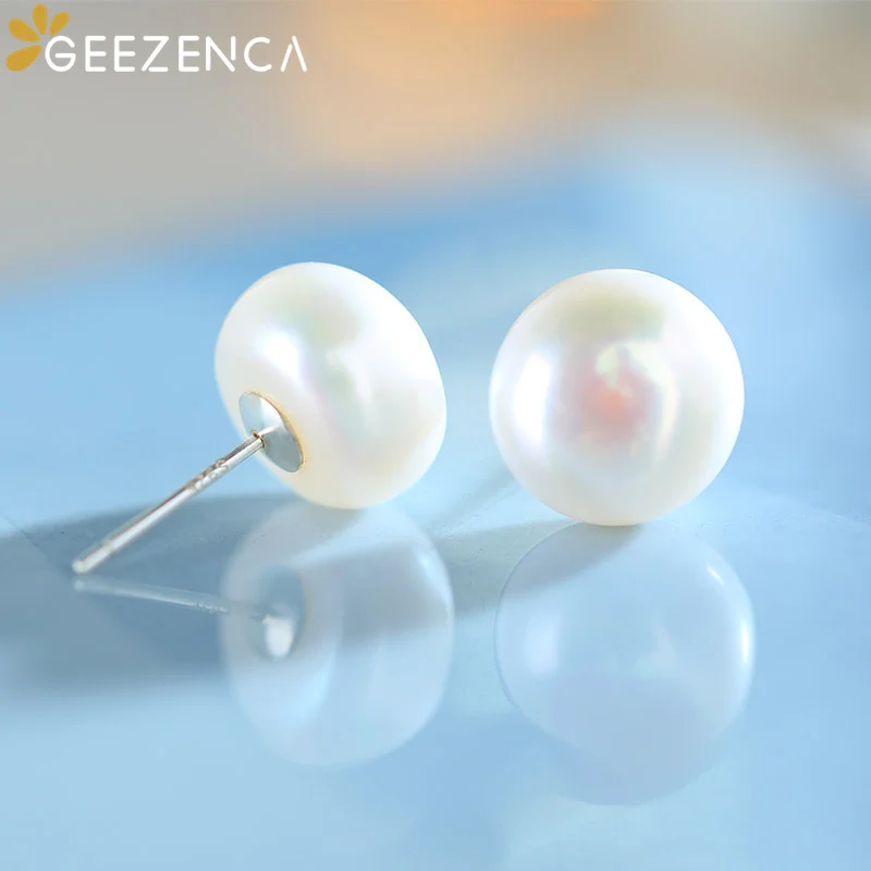 

Женские серьги-гвоздики из серебра пробы с натуральным пресноводным жемчугом