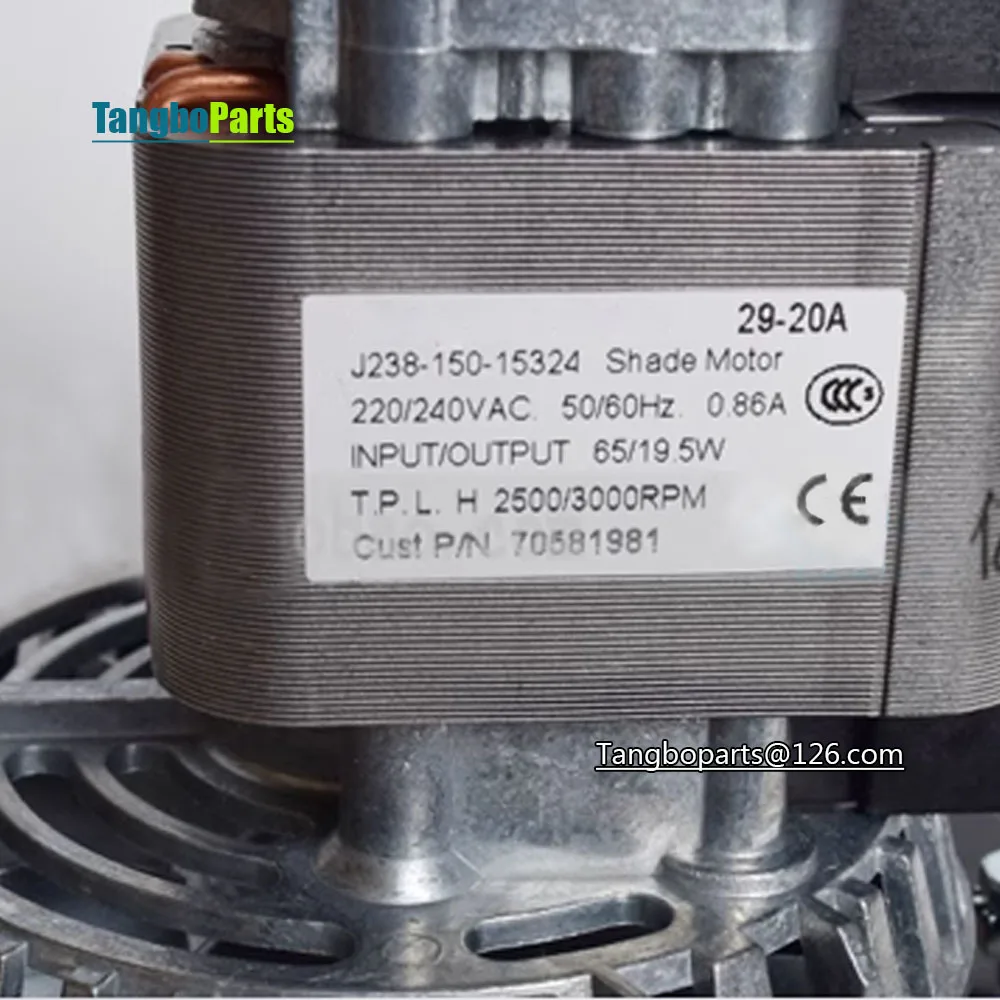 Изолированные аксессуары для шкафа 220 В 70581981 J238-150-15324 Двигатель вентилятора для JAKEL для KFC Вертикальный обогреватель шкафа для духовки (art.: 3920cfaaa1c2f) - 3920cfaaa1c2f
