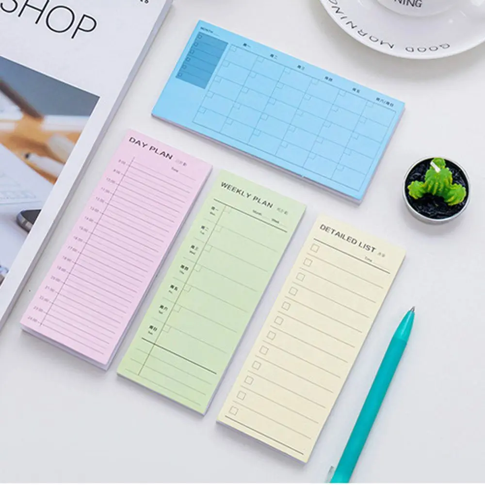 

Day Plan Week Plan Month Plan More Detailed List Notebook Notepad Copybook Daily Memos Planner Journal Office Stationery