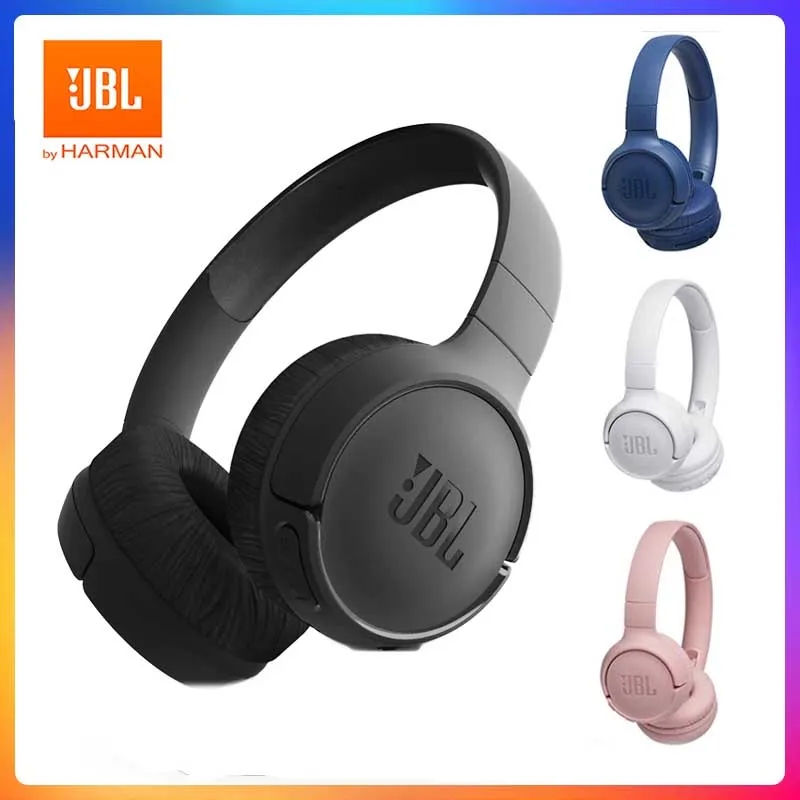 JBL E500BT Foldable Wireless Bluetooth-Compatible Headphone Deep Bass Sound Sports Game Headset With Mic Head-mounted Earphones