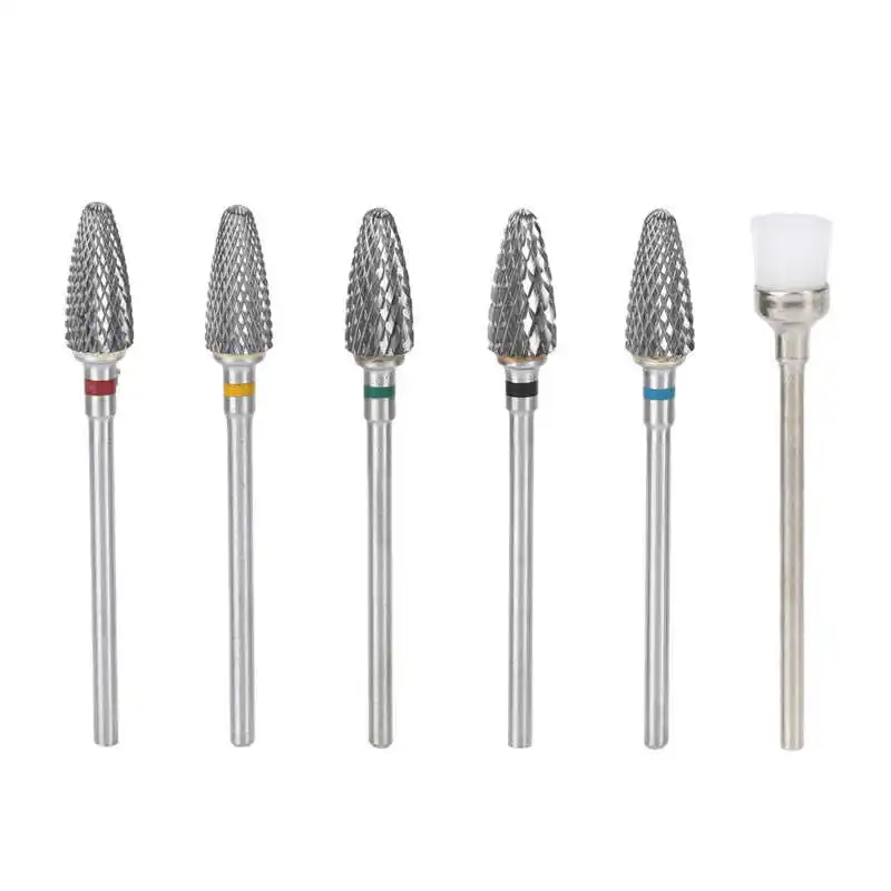 

Nail Grinding Head Flexible Low Cutting Performance Polishing Corn Shape Nail Tungsten Carbide Drill Bits