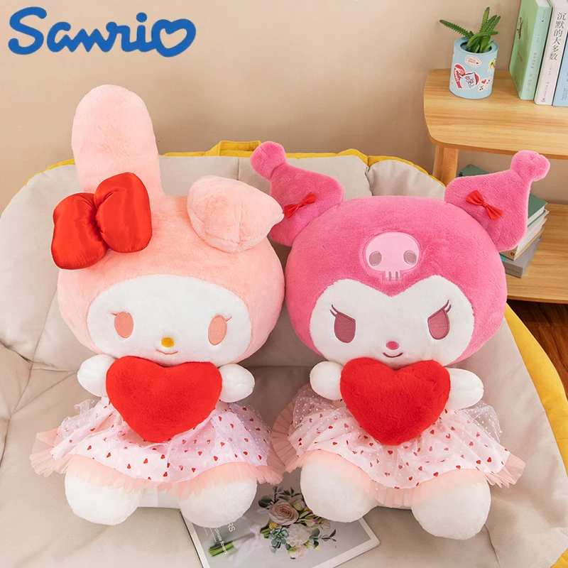 

20~60cm New Sanrio My Melody Kuromi Plush Doll Kawayi Soft Plush Pillow Cut Love Plush Cushion Room Decor Kids Toys Gifts Gift