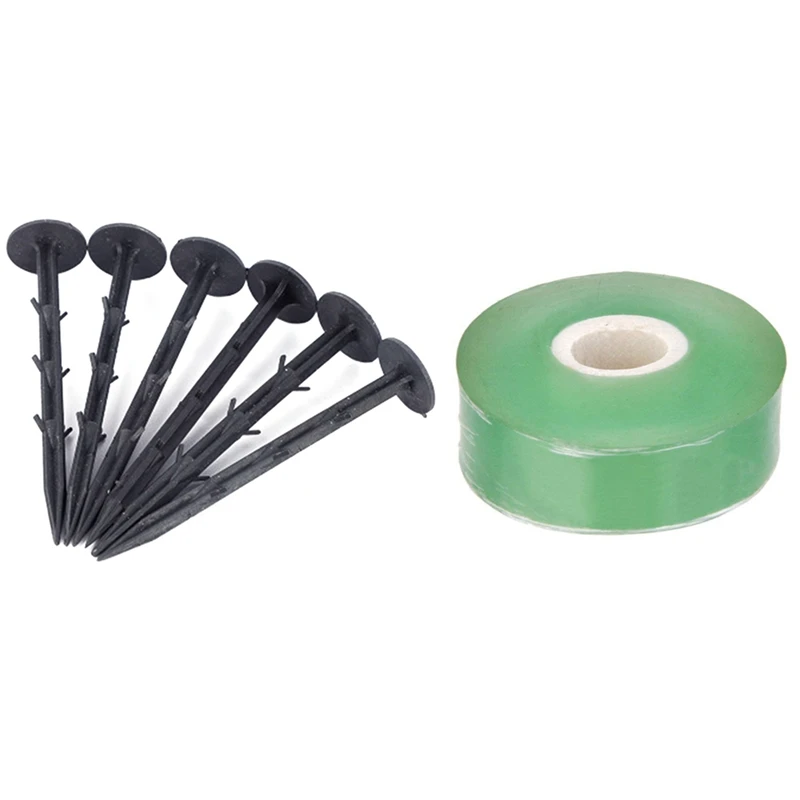 

Stretchable Adhesive Tape Moisture Resistant Barrier Tape With 100PCS Garden Nail Pegs Fix Tool For Anti-Bird Net Film