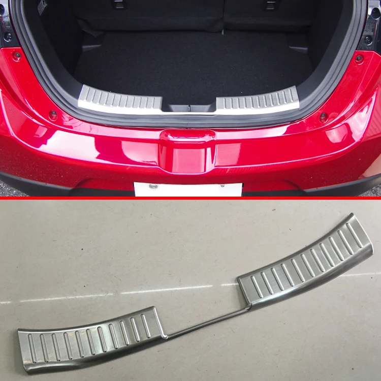 

Для Mazda 2 Demio DJ DL 2015 2016 2017 внутренняя защитная пленка из нержавеющей стали для заднего бампера порога автомобильные аксессуары наклейки