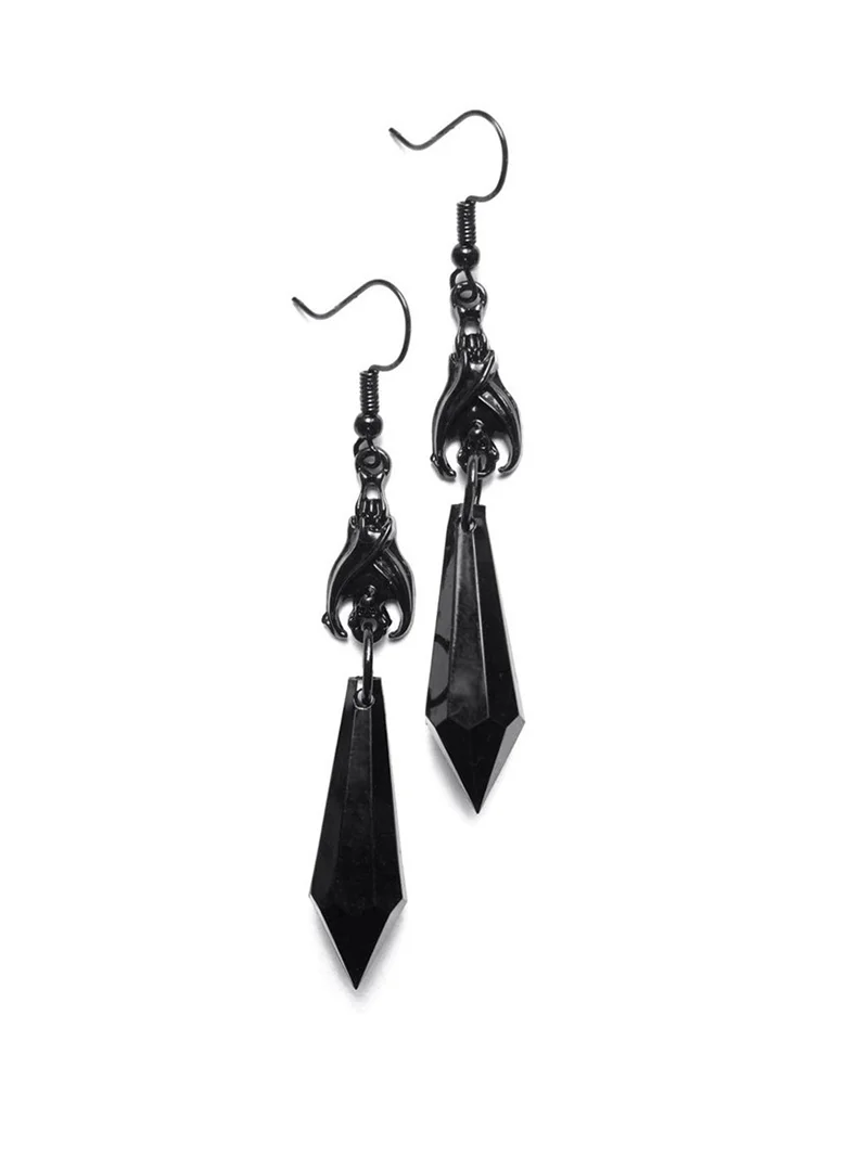 

Красные и черные женские декоративные серьги в виде темной летучей мыши, модные ювелирные украшения