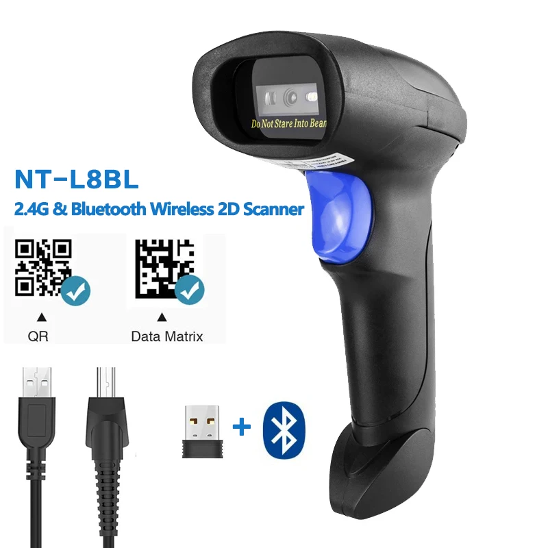 Сканер штрих-кодов 1D/2D беспроводной (2 4 ГГц и Bluetooth) проводной сканер QR-штрих-кодов